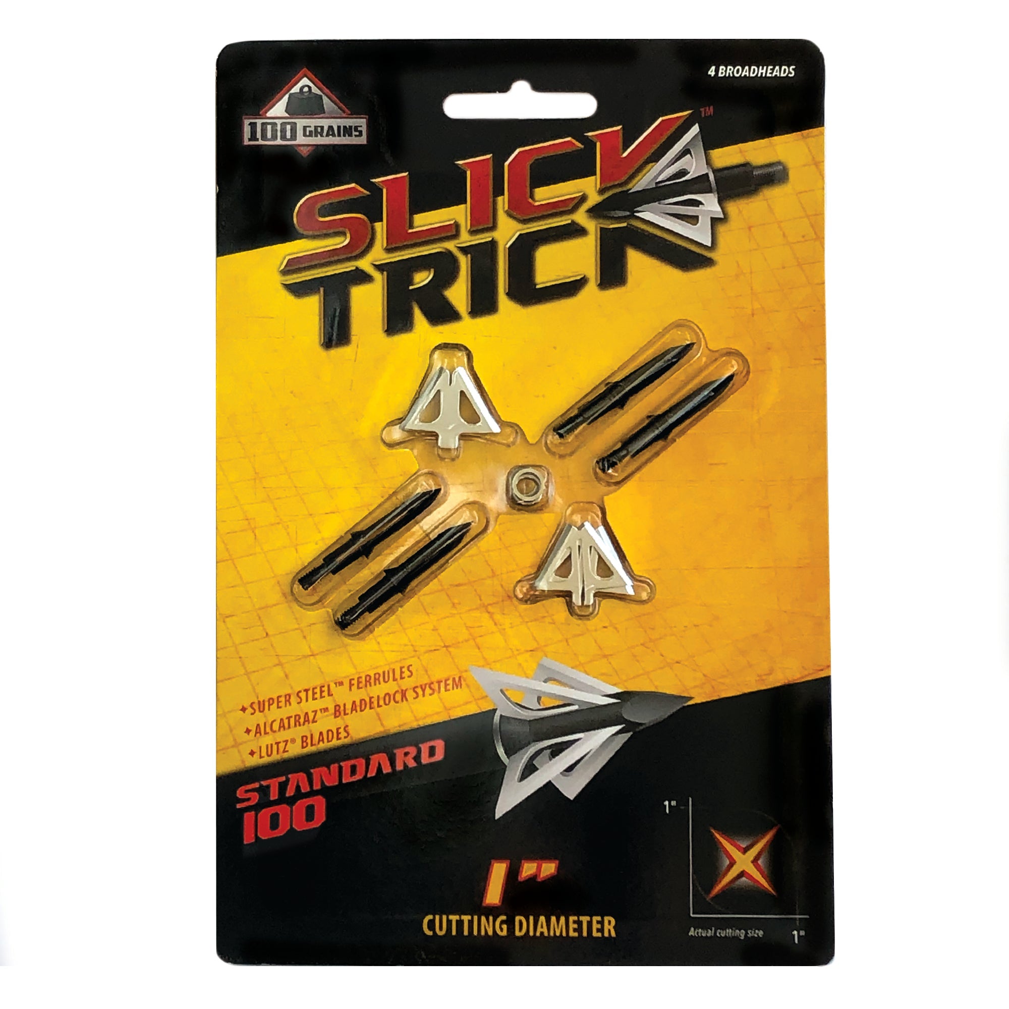 Slick Trick Torch Expandable Broadhead 100 Grain 2-Blade, 3-Pack For Compound Bow Hunting #13713